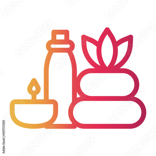 spa Line Gradient Icon