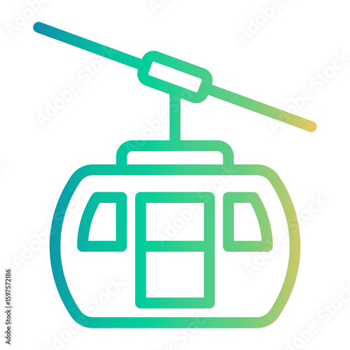 cablecar Line Gradient Icon