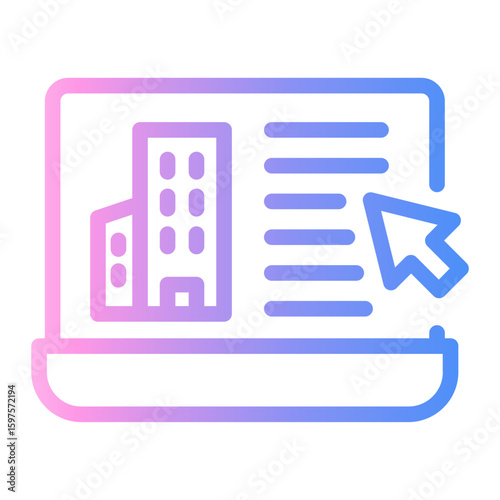 booking Line Gradient Icon