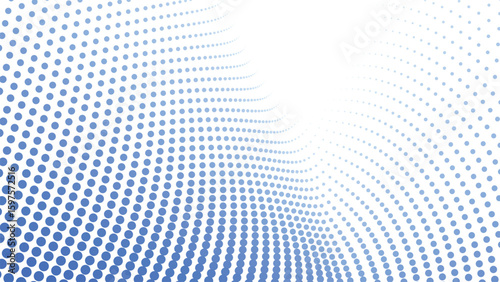 Blue Halftone Abstract Background with Polkadot Pattern for Modern Design and Digital Visuals