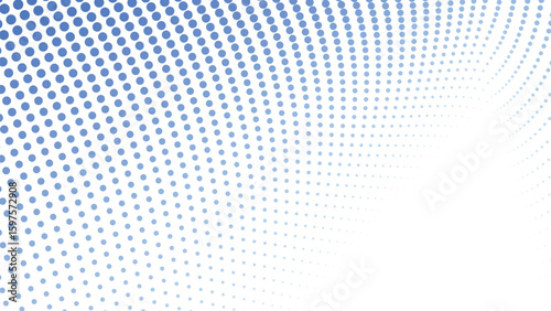Blue Halftone Abstract Background with Polkadot Pattern for Modern Design and Digital Visuals