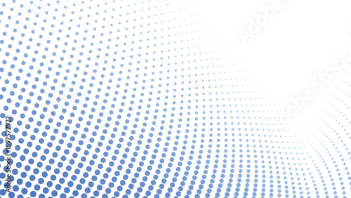 Blue Halftone Abstract Background with Polkadot Pattern for Modern Design and Digital Visuals