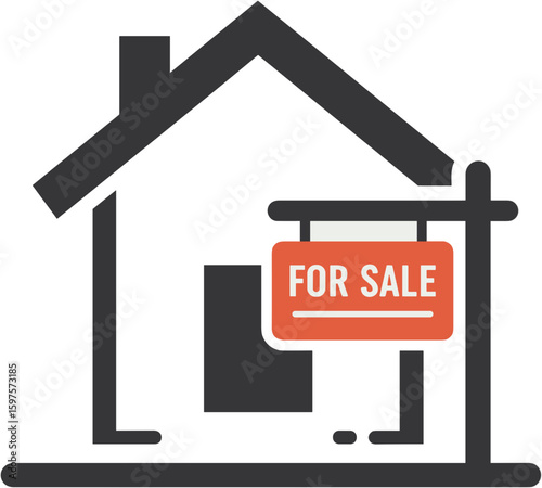 House with percent symbol mortgage discount icon