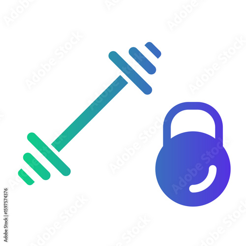 dumbbell Gradient icon
