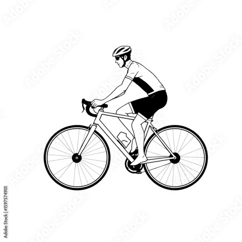 A cyclist pumping tires before a dawn ride