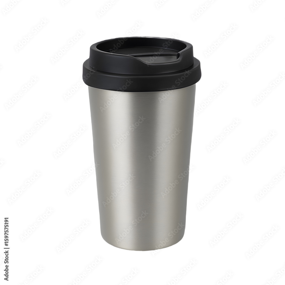 Stainless Steel Travel Mug – Transparent PNG Object Stainless Steel Travel Mug – Transparent PNG Object