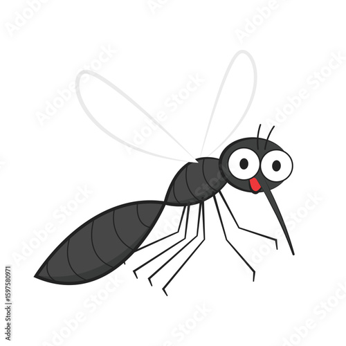 Mosquito bites. mosquito cartoon. wallpaper. free space for text. copy space.