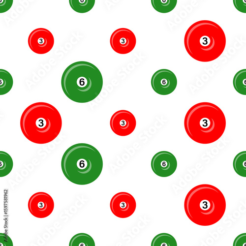 Billiard Ball Icon Seamless Pattern M_2302007
