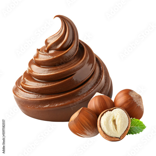 Hazelnut Chocolate Spread Delicious Creamy Texture Perfect for Baking  Recipes Isolated On Transparent Background