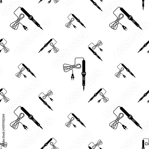 Soldering Iron Icon Seamless Pattern M_2302002