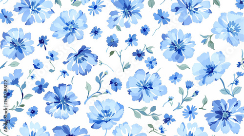 blue floral background