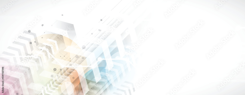 Naklejka premium Abstract high technology and science network connection background