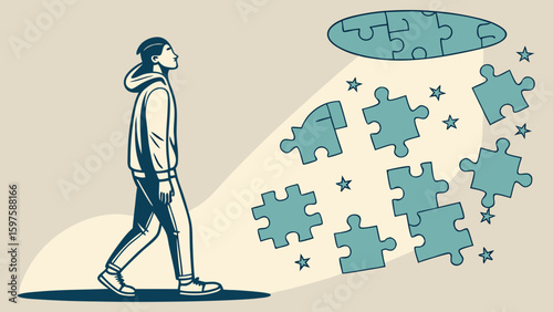 A Young Man's Journey to Understanding in a Dreamlike Setting