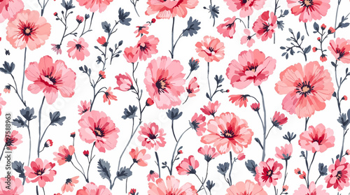 Abstract spring floral art background vector illustration. Watercolor hand painted botanical flower, leaves, eucalyptus, wildflower. Design for wallpaper, banner, card, print, wedding.