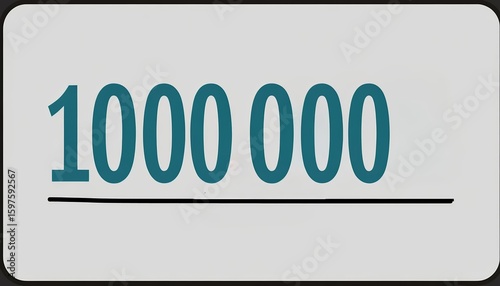 Clear image displaying the number 1,000,000, likely representing a milestone, statistic, or quantity in a professional or data context.