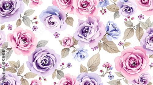 Invitation card for wedding with watercolor flowers