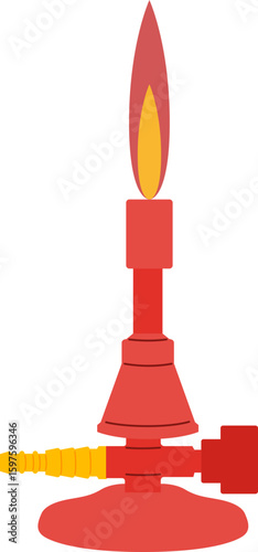 Illustration of a Bunsen Burner
