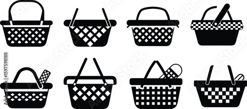 Picnic Basket Icon Set