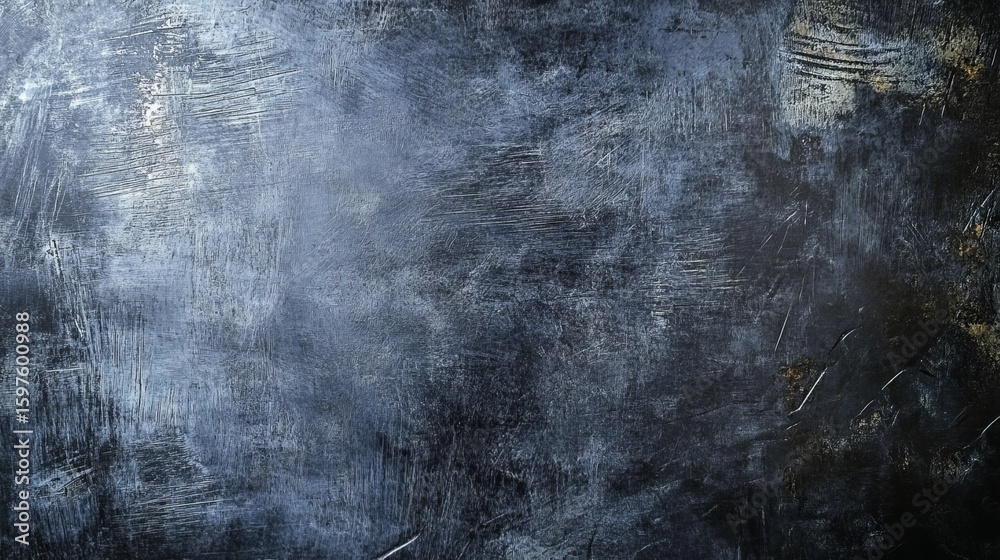 Obraz premium Textured abstract background with subtle grunge and distressed vintage paint strokes in dark blue tones