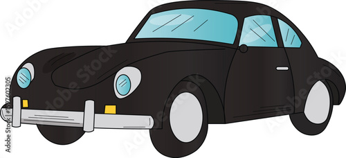 The Illustration of sport car in 1950 front