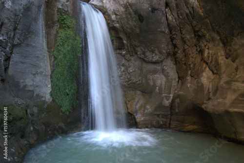 waterfall in the park and canyon