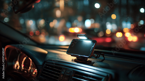 night traffic light
