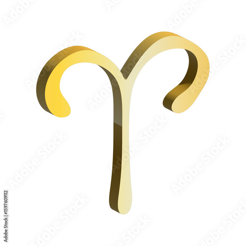 3d aries zodiac sign Astrology clipart Element for design