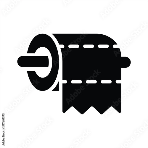 Sleek glyph style icon of hanging tissue roll