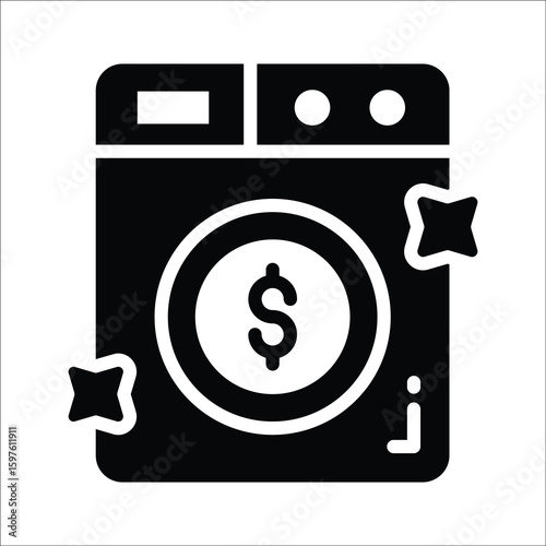Premium glyph icon of money laundering concept