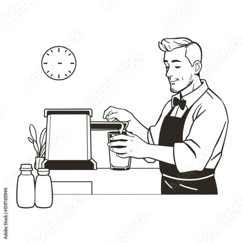 A barista steaming oat milk for a regular’s favorite drink