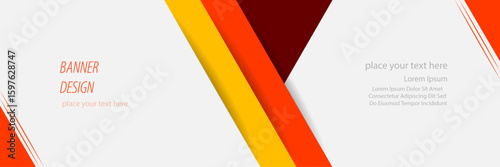 Promo with angular shape – Abstract vector banner design template – Modern template design for web, ads, flyer, social media, poster, cover page, sale banner, seminar, branding, advertising