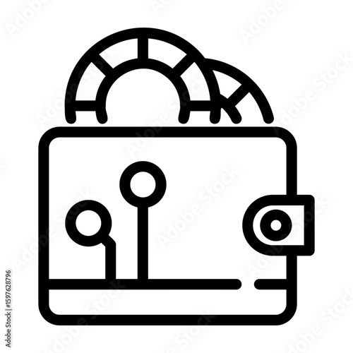 crypto wallet Line Icon