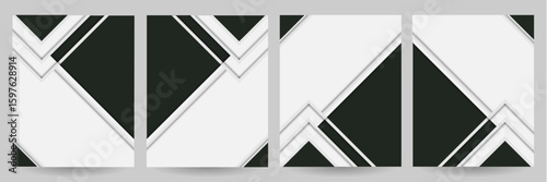 Leaflet modern poster magazine layout template – Abstract geometric cover design for annual report and business catalogue, magazine, booklet – Flyer brochure template layout – Book cover background