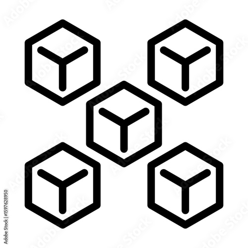 blockchain Line Icon