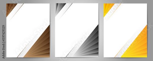 Creative template suit for seminar, farewell, poster, presentation, conference – Book cover design set with gradient line– Abstract cover background with minimal shape