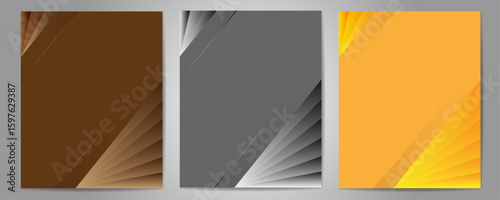 Abstract cover background with minimal shape – Creative template suit for seminar, farewell, poster, flyer, presentation, conference – Book cover design set with gradient line