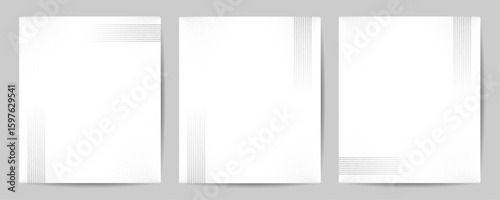 Book cover design set with gradient stroke – Abstract cover background with line stripe – Creative template suit for seminar, farewell, poster, presentation, conference