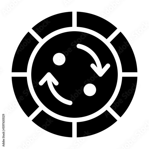 data synchronization Solid icon