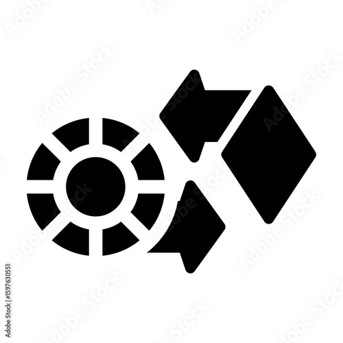 crypto exchange Solid icon