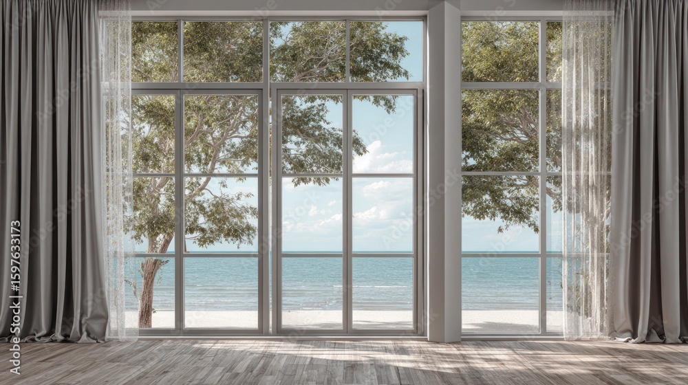 Obraz premium Coastal Living Room View