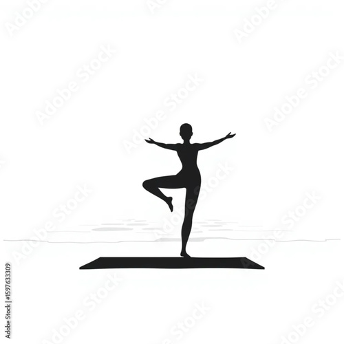 A yoga instructor guiding a sunrise class on the beach