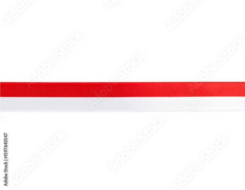 Free Download straight horizontal red and white ribbon isolated on white background - GFXLoad
