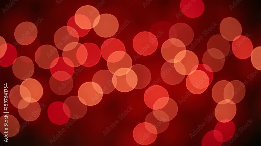Red bokeh background with glowing orbs – Warm festive atmosphere, celebration