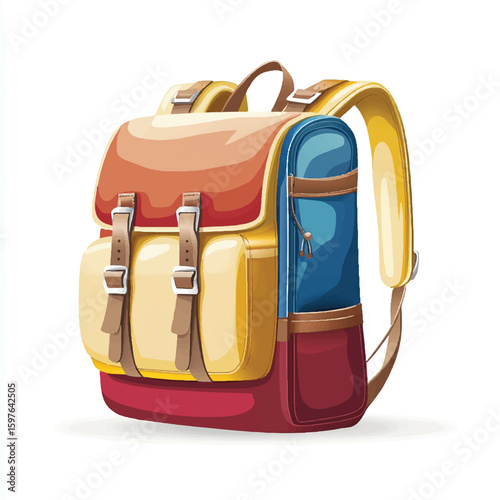 a colorful backpack