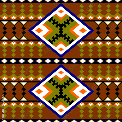 Abstract ethnic geometric pattern design for background or Wallpaper.