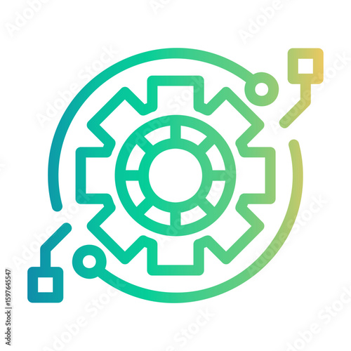 crypto settings Line Gradient Icon