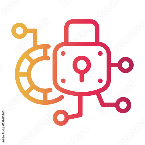 encryption Line Gradient Icon