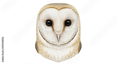Isolated Barn Owl