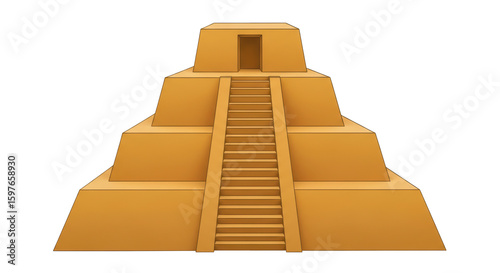 Isolated Aztec Pyramid