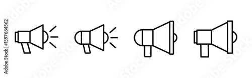 Megaphone icon set. Loudspeaker icon vector.